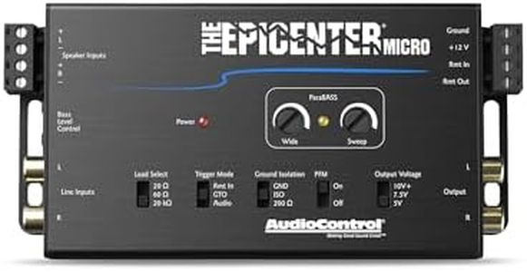 AudioControl The EPICENTER Micro Bass Restoration Processor & Line Output Converter, Car Audio Compact Bass Booster w/ACR-4 Remote Control