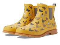 Western Chief Chelsea Waterproof Rain Boots for Women Offers Rubber Upper, Textile Lining, and Synthetic Outsole, Hen Frenzy, 7