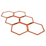 Yes4All Hexagonal Agility Rings with Carrying Bag - Speed Rings, Agility Hurdles for Agility Footwork Training (Set of 6 Orange Rings)