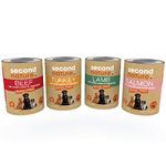 Second Nature Grain Free Wet Dog Food Tins Mixed Variety Pack Lamb Beef Turkey & Salmon 12 x 395 gm