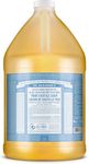 Dr Bronner's 18-in-1 Baby Unscented Pure Castile Liquid Soap, Made with Organic Oils, Used for Face, Hair, Babies, Laundry and Dishes, Certified Fair Trade & Vegan Friendly, 3,79L Recycled Bottle