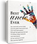 Best Uncle Gift Canvas Wall Art Motivational Uncle Quote Canvas Print Thank You Uncle Painting Home Office Wall Decor Framed Gift 12x15 Inch