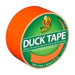 Duck Tape Solid Colours Neon Orange, Repair, Craft, Personalise, Decorate and Educate - 48mm x 13.7m