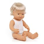 Miniland 31115 European Girl 38 cm with Hearing Device in Gift Box White