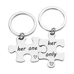 LGBT Lesbian Gifts for Girlfriend Christmas Birthday Gifts for Lesbian Couple Keychain for Hers and Hers Lesbian Gifts for Couples Women Her One Her Only Keychain