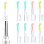 8 Pcs Ear Spoon Replacement Tips, Silicone Ear Cleaner Replacement Tips, Ear Wax Removal Replacement Tips for Teens Adults Ear Care Tools, 4 Colors