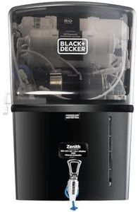 BLACK+DECKER Zenith RO Water Purifier | ISI Marked | Multiple Purification Process | RO+UV+UF+Cu+Alkaline | Mineral Controller | Black