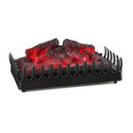 KLARSTEIN Kamini FX fireplace inserts - electric fire insert, electric fireplace inserts, 1000/2000W, 2W LED, No Soots, Easy Cleaning, Heat Function, Flame Illusion, 24x45x18 cm, Black