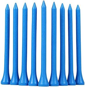 GFGL Golf Tees (Blue) Durable Bamboo Tees 100Pcs 3-1/4" Friendly Biodegradable Material Reduce Friction Side Spin More Stable