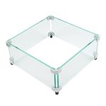 Fire Pit Wind Guard Square, 14 x 14 x 6 Inches Glass Wind Guard for Fire Pit Square