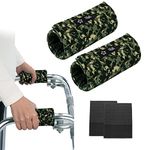 Universal Walker Hand Grip Padded Covers Non-Slip Cushion Foam for Folding Wheelchair Rollator Crutch Handle Pads 2-Pack