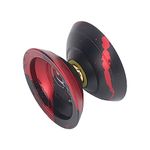 Yoyo Toy, Yoyo Ball 2 Rotation Modes Aluminum Alloy for Kids Home (Black Red)