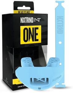 Nxtrnd One Football Mouth Guard, Breathable Mouthpiece, 2 Straps Included, Fits Adult & Youth (Light Blue)