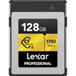 Lexar 128GB Professional CFexpress Type B Memory Card Gold Series, Up to 1750MB/s Read, Raw 8K Video Recording, Supports PCIe 3.0 and NVMe (LCXEXPR128G-RNENG)