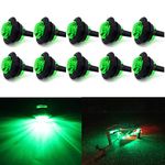 10 Pack Waterproof Marine Boat LED Lights, LED Underwater Lighting, Utility Led Interior Lights Navigation Lights Deck Courtesy Lights 12V for Yacht Boat Fishing Pontoon Sailboat Kayak (Green)