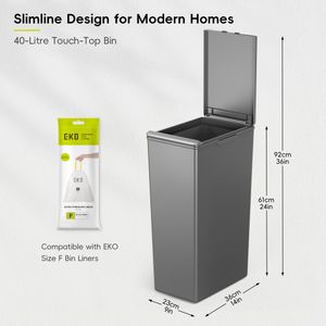 EKO Morandi 40L Twin Kitchen Bin – Dual Compartment Waste Recycling