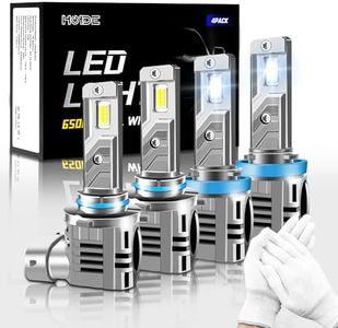 9005 H11 Light Bulbs Combo,9005 Bulbs Fog Lights, 70000LM Ultra-Bright Lighting, 6500K Cool White Lights, Plug-N-Play, Pack of 4