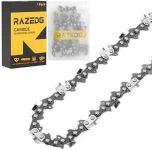 RazEdg 24 Inch Carbide Chainsaw Chain, 3/8" Pitch, .050" Gauge, 84 Drive Links, Fits Husqvarna 460 Rancher, Stihl MS390 MS310 MS361 MS460 MS500, E84