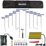 Mookis Dent Removal Kit 31 PCS Automotive Paintless Dent Repair Kit with Ten Dent Rods, Line Reflector for Remove Hail Damage