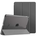 MoKo Case Fit New iPad 9th Generation 2021/8th Generation 2020/7th Gen 2019, iPad 10.2 - Slim Smart Shell Stand Cover with Translucent Frosted Back Protector, Space Gray(Auto Wake/Sleep)