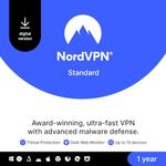 NordVPN Standard, 10 Devices, 1-Year, VPN & Cybersecurity, Digital Code