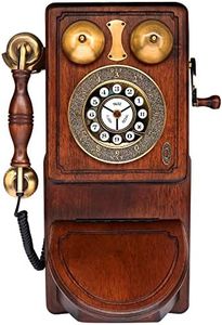 Pyle Vintage/Classic Style Corded Phone - Retro Design Landline Telephone, Antique Wall-Mount Phone