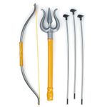 Ratna's Shiva Bow and Arrow Set with Trishul & 3 Suction Cup Tip Arrows Target Game Plastic Toy Set for Kids
