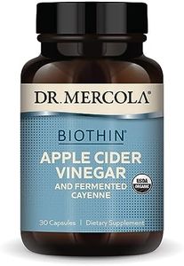 Dr. Mercola Biothin Organic Apple Cider Vinegar and Fermented Cayenne, 30 Servings (30 Capsules), Dietary Supplement, Digestive Support, Non-GMO, USDA Organic
