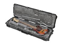 SKB Injection Molded Electric Bass Case, Plush Interior, TSA Latches, with wheels (3i-5014-44)