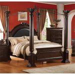 ACME 21340Q Roman Empire II Bed, Queen, Dark Cherry Finish