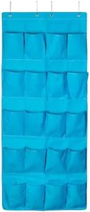 DormCo Hanging Over-The-Door Shoe Pockets - TUSK College Storage - Aqua