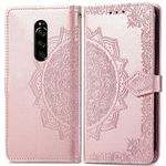 BIIULHCI Phone Case for Sony Xperia 1,Premium Leather Wallet Full Cover with Card Slots and Kickstand,Flip Protective Case for Sony Xperia 1 Pink