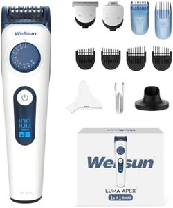 Wellsun Luma Apex Beard Trimmer for Men, All-in-One Grooming Kit with Precision Dial, 40 Length Adjustable Settings for Facial Hair, Cordless Waterproof Wet/Dry Clipper