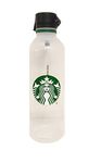 Starbucks Siren Reusable Clear Plastic Water Bottle, 24 fl oz