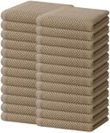 Homaxy 100% Cotton Waffle Weave Kitchen Dish Towels, Ultra Soft Absorbent Quick Drying Cleaning Towel, 13 x 28 Inches, 24-Pack, Tan