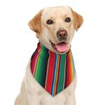 Mexican Blanket Serape Stripe Pattern Sarapes Mantel Mexicano Dog Bandana Scarf Triangle Bibs Pet Accessories Cat Kerchief