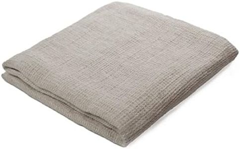 LUSIE'S LINEN Bath Towel - 100% Linen - European Flax Linen - Stonewashed - Waffle Weave - Gray