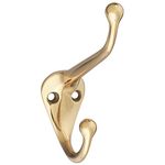 National Hardware V1960 Coat/Hat Hooks - Solid Brass in Solid Brass