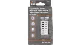 Woods 59007 Decora Style 30-15-10-5 Minute Preset Wall Switch Timer, White, 30-Minute