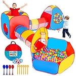 Kids Play Tent, 5 in 1 Pop Up Play Tunnel for Kid Toddler, Ball Pits Kid Tent Indoor Outdoor，Toys for 1 2 3 4 5 6Year Old Boys Girls, Birthday Party, LEAMBE