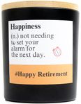 Retirement Gifts for Women Men - Happy Retirement Candle - Premium Candle - Handmade in CANADA - Funny Retirement Gifts for Coworker, Friends, Teacher, Boss, Nurse - Going Away/Farewell/Leaving Gifts for Coworker