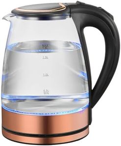 Healthy Choice 1.8L Cordless Glass Kettle (Copper)