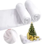 DECORSNOW 3 x 8 Feet Customizable Snow Blanket - Eco-Friendly, Soft, and Fluffy for Christmas Decorations, Winter Wonderland Scenes, and Holiday Displays - Perfect for Homes and Parties