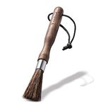 Soulhand Professional Coffee Grinder Brush Espresso Machine Cleaning Brush Natural Boar Bristles Walnut Handle with Lanyard, Coffee Tool for Barista Home Kitchen