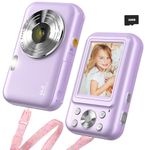 2nd Gen Upgraded Digital Camera, FHD 1080P Digital Camera for Kids with 32GB Card, Vlogging Camera for Video Anti-Shake, Portable Point and Shoot Camera Fill Flash 16X Zoom, Small Camera for Travel