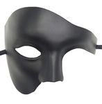 Biruil Phantom of The Opera Masquerade Mask Half Face Venetian Mardi Gras Party Mask (Black)