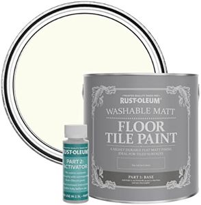 Rust-Oleum White Washable Matt Floor Tile Paint - Antique White 2.5L