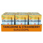 San Pellegrino Essenza Sparkling Water Tangerine & Strawberry Lightly Flavoured 24x330ml