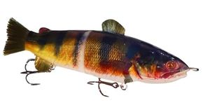 10" RF Glider Glide Bait Bass Musky Striper Fishing Big Lure Multi Jointed Shad Trout Kits Slow Sinking or Floating (Yellow Perch, Sink)