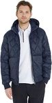 Tommy Hilfiger Men's Recycled Hooded Jacket for Transition Weather, Blue (Desert Sky), XXL